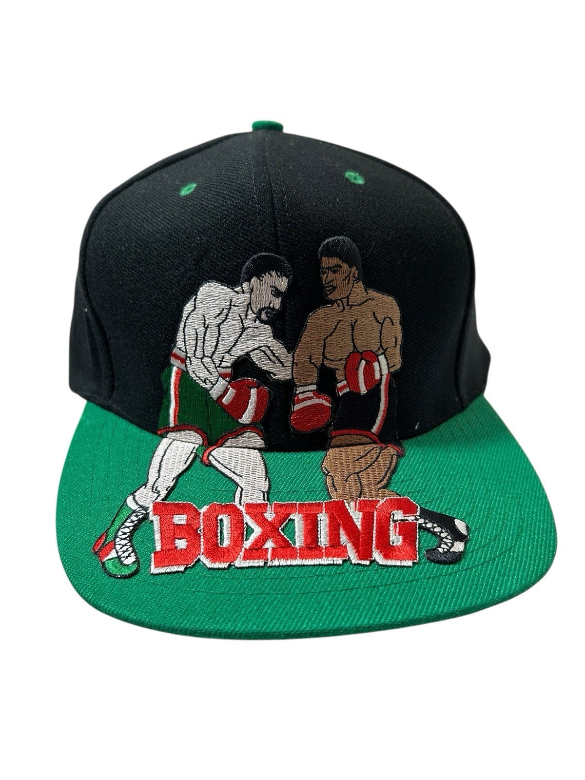 Vintage 80s Boxing Snapback Hat Channel T Very Rare Read 85% Acrylic & 15% Wool